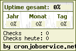 Serverchecks bei http://www.cronjobservice.net - Ihr kostenloser Cronjob- und Serverüberwachungsdienst mit Uptime-Statistik für Ihre Homepage